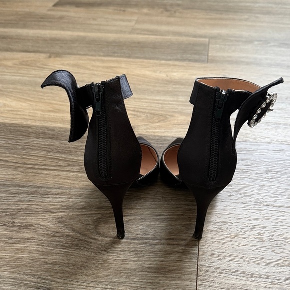 Vici Chic Black Heels with Rhinestone Embellishment - Picture 6 of 8